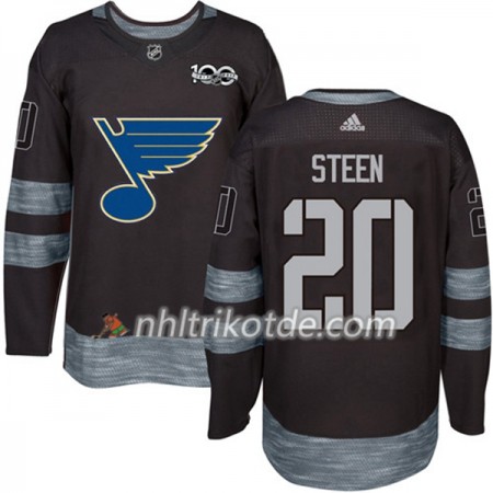 St. Louis Blues Trikot Alexander Steen 20 1917-2017 100th Anniversary Adidas Schwarz Authentic - Herren